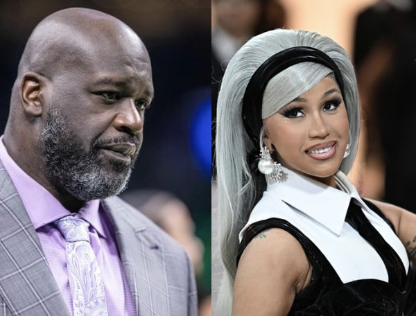 Shaquille O?Neal and Cardi B Collage