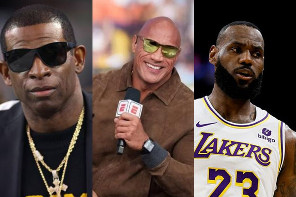 Deion Sanders, Dwyane The Rock Johnson, LeBron James