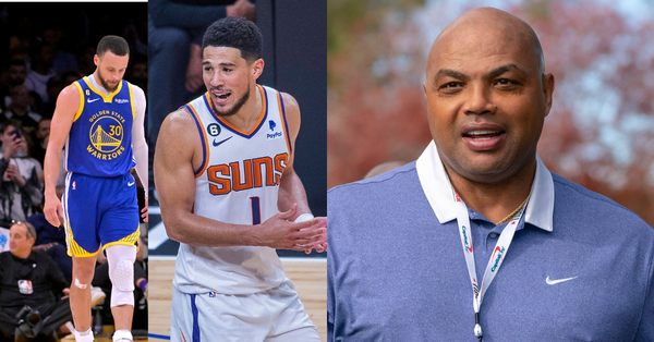 Stephen Curry, Devin Booker and Charles Barkley