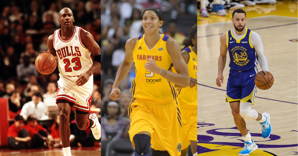 Michael Jordan, Candace Parker, Stephen Curry