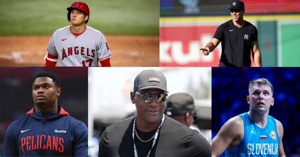 Luka Doncic, Zion Williamson,  Michael Jordan,  Aaron Judge, Shohei Ohtani