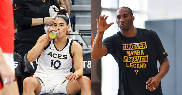 Kelsey Plum and Kobe Bryant