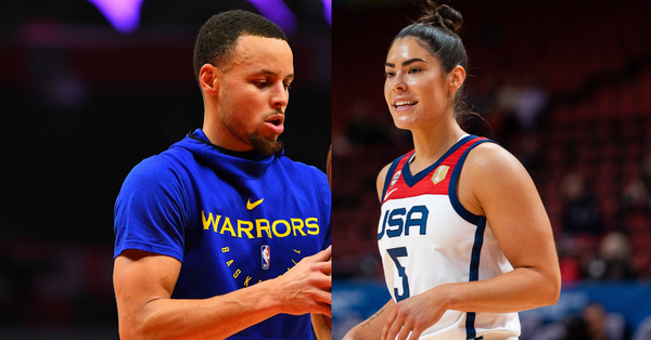 Stephen Curry and Kelsey Plum