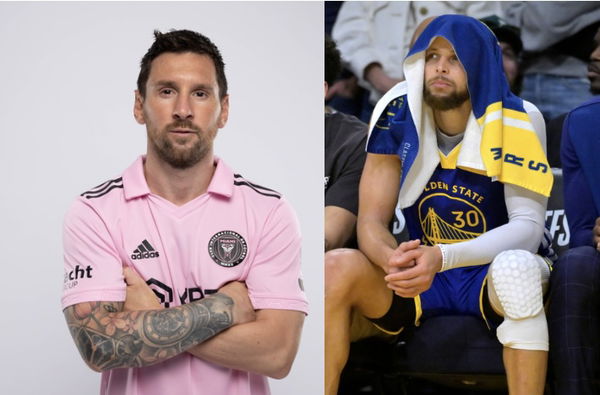 Lionel Messi and Stephen Curry collage