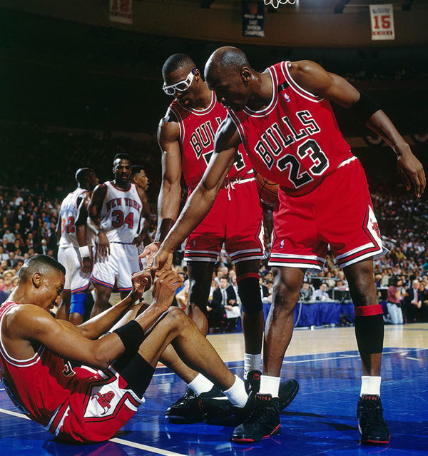 Michael Jordan, Scottie Pippen and Horace Grant