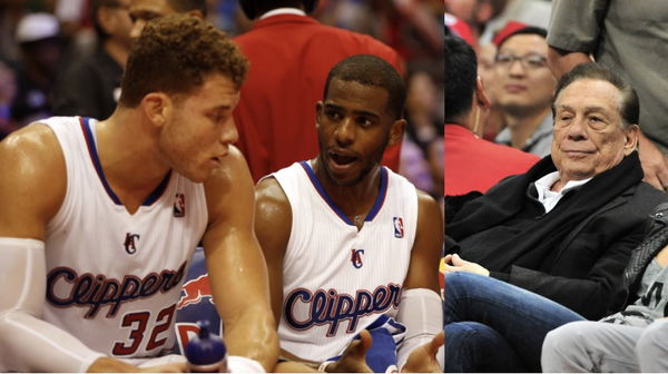 Blake Griffin, Chris Paul, and Donald Sterling Collage