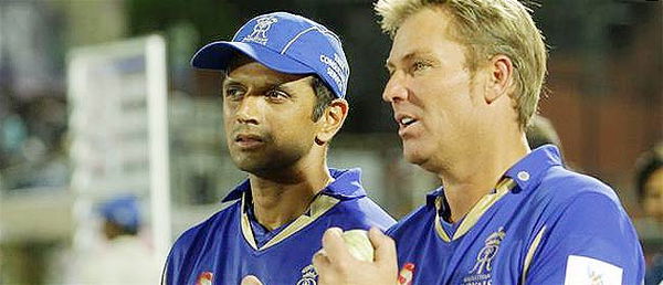 Shane Warne and Rahul Dravid