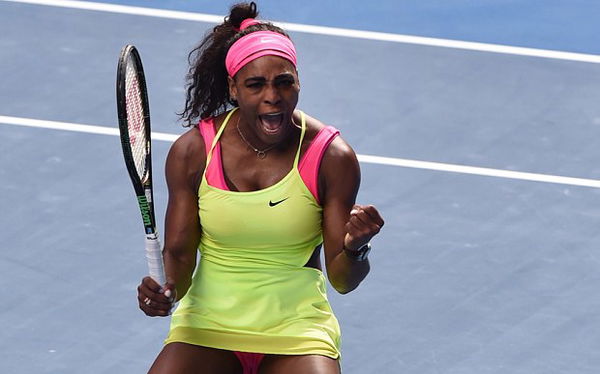 Serena Williams﻿ beats Maria Sharapova﻿ 6-3 7-6(5) to win the Womens Singles Title of the Australian Open 2015.