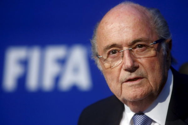 File photo shows FIFA President Sepp Blatter speaking during a news conference after the Extraordinary FIFA Executive Committee Meeting at the FIFA headquarters in Zurich