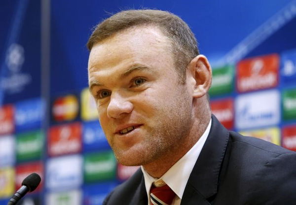 Manchester United&#8217;s player Rooney speaks during news conference on eve of their Champions League Group B soccer match against CSKA Moscow at Arena Khimki stadium outside Moscow