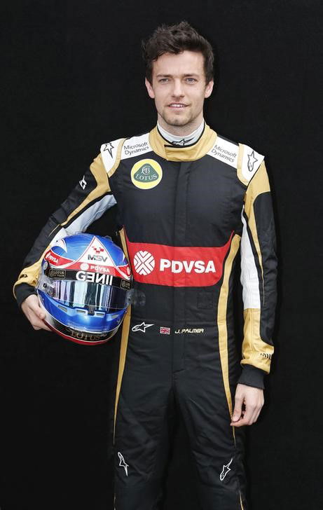 Lotus Formula One driver Jolyon Palmer of Britain poses during a photo session before the Australia Formula One Grand Prix, at Melbourne&#8217;s Albert Park Track