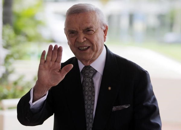 Brazilian Football Confederation (CBF) president Jose Maria Marin arrives CONMEBOL executive committee meeting, at the Conmebol haedquarters in Luque