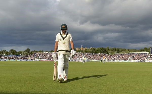 Australia&#8217;s Khawaja leaves the field after being dismissed during the fourth Ashes cricket test match against England at the Riverside cricket ground in Chester-le-Street near Durham