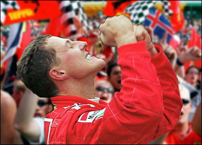 Michael Schumacher wins the Japanese GP