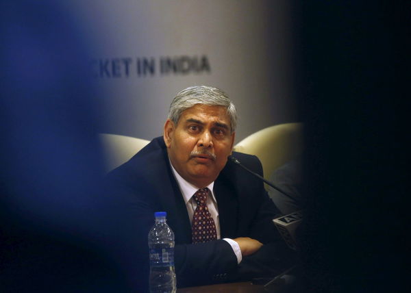 Manohar, newly-elected president of BCCI, speaks during a news conference in Mumbai