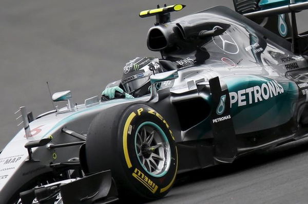 Mercedes Formula One driver Rosberg of Germany drives during the second practice session of the Mexican F1 Grand Prix at Autodromo Hermanos Rodriguez in Mexico City