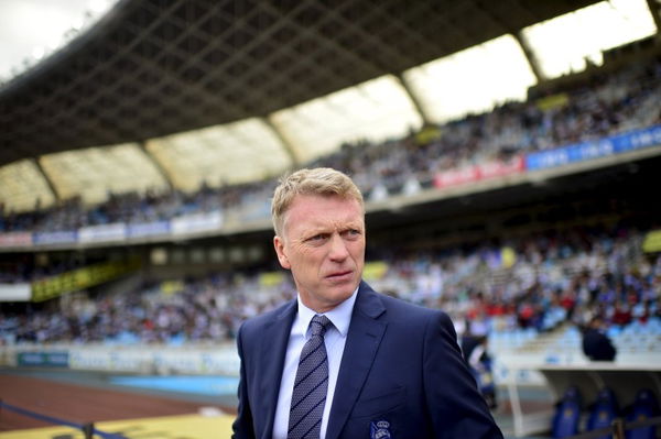 Real Sociedad coach David Moyes is pictured before their Spanish first division soccer match against Atletico Madrid at Anoeta stadium in San Sebastian