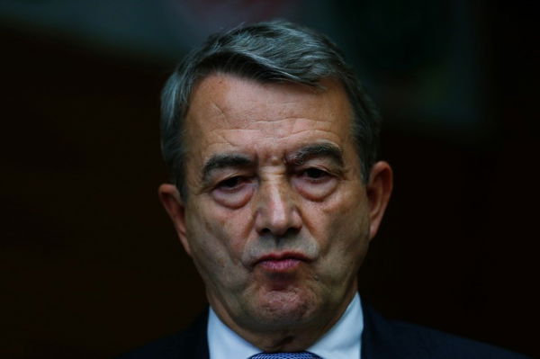 Niersbach, president of the German Football Association (DFB) makes a statement to the media at the DFB headquarters in Frankfurt