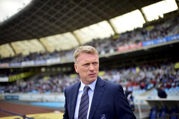 Real Sociedad coach David Moyes is pictured before their Spanish first division soccer match against Atletico Madrid at Anoeta stadium in San Sebastian