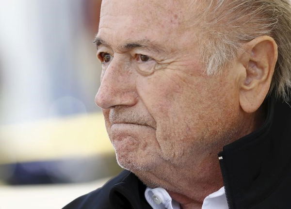 Blatter reacts before the first game of the so-called &#8220;Sepp Blatter tournament&#8221; in Ulrichen