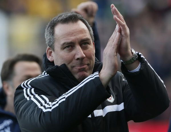 Fulham manager Rene Meulensteen reacts ahead of their English Premier League soccer match against Aston Villa at Craven Cottage in London