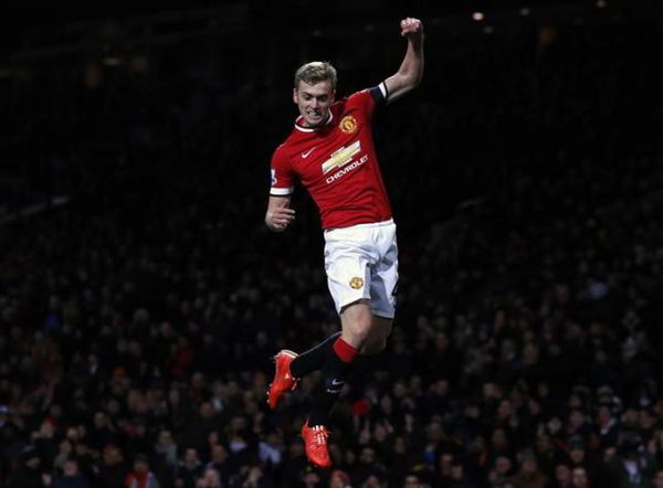 Manchester United&#8217;s Wilson celebrates after scoring a goal against Cambridge United during their FA Cup fourth round soccer match at Old Trafford in Manchester