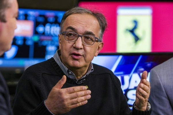 Marchionne speaks during an interview at NYSE