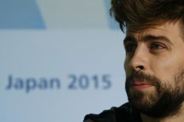 Barcelona&#8217;s soccer player Pique attends a news conference ahead of his team&#8217;s Club World Cup semi-final soccer match against China&#8217;s Guangzhou Evergrande in Yokohama