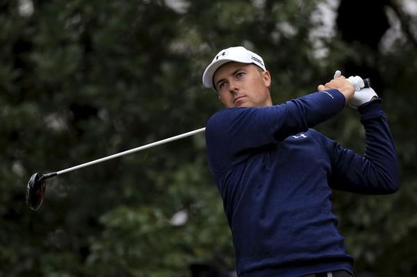 Jordan Spieth of the U.S. tees off on the second hole during the final round of the WGC-HSBC Champions golf tournament in Shanghai