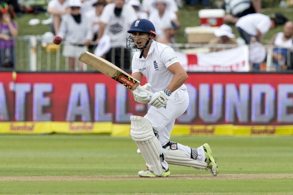 England&#8217;s Taylor plays a shot during the first cricket test match against South Africa in Durban