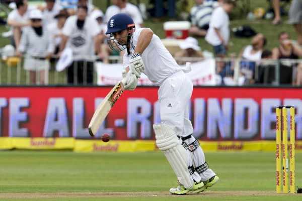 England&#8217;s Taylor plays a shot during the first cricket test match against South Africa in Durban