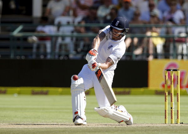 England&#8217;s Ben Stokes plays a shot during their second cricket test match against South Africa in Cape Town, South Africa