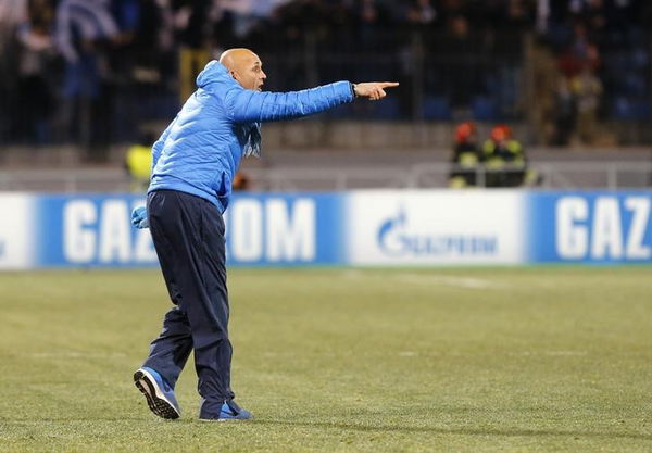 Zenit St Petersburg&#8217;s coach Luciano Spalletti reacts during the Champions League soccer match against Atletico Madrid at the Petrovsky stadium in St. Petersburg