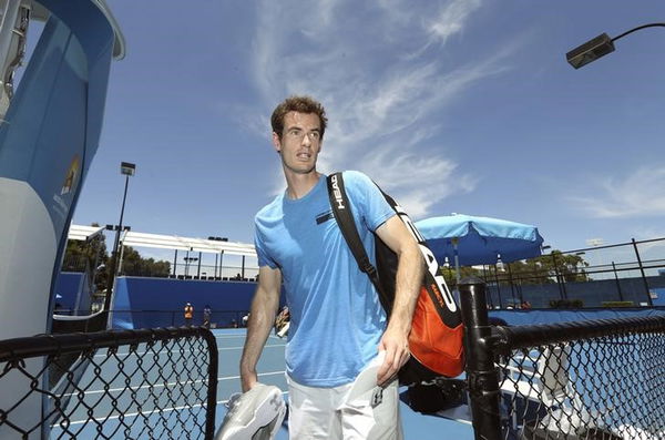 Britain&#8217;s Murray leaves the court after a practice session at Melbourne Park, Australia