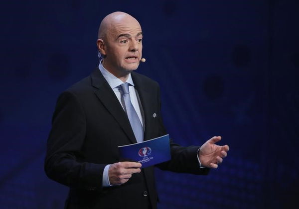 Football Soccer &#8211; Euro 2016 draw &#8211; Palais des Congres, Paris, France &#8211; 12/12/15  UEFA General Secretary Gianni Infantino delivers a speech during the draw  REUTERS/Christian Hartmann