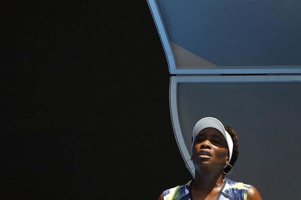 Williams of the U.S. reacts as she sits in her chair during her first round match against Britain&#8217;s Konta at the Australian Open tennis tournament at Melbourne Park, Australia