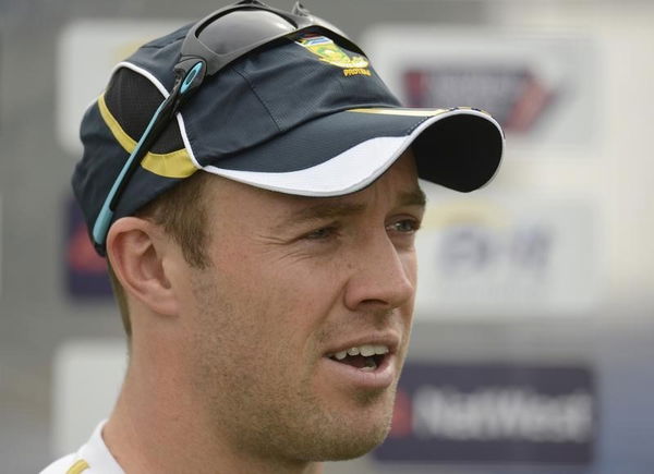 South Africa&#8217;s de Villiers is interviewed before a training session before Friday&#8217;s first one-day international cricket match against England at Sophia Gardens in Cardiff, Wales