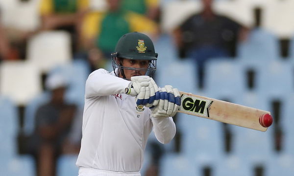 South Africa&#8217;s Quinton de Kock plays a shot during the fourth cricket test match against England at Centurion