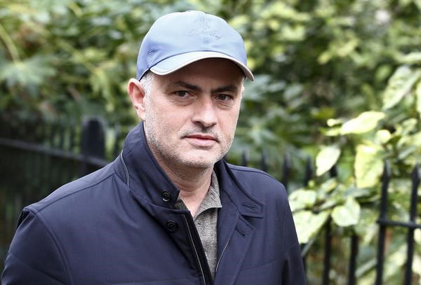 Former Chelsea soccer club manager Jose Mourinho walks near to his home in London