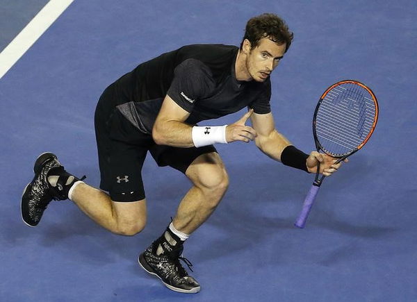 Britain&#8217;s Murray reacts after winning his fourth round match against Australia&#8217;s Tomic at the Australian Open tennis tournament at Melbourne Park