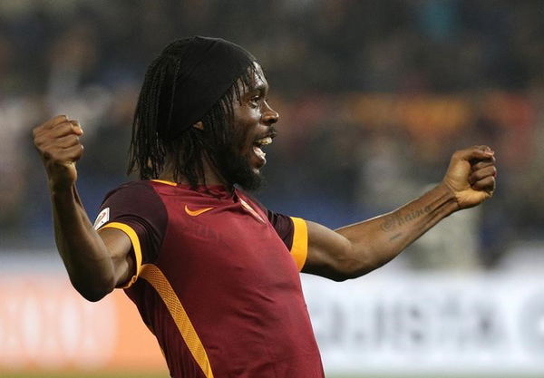 AS Roma&#8217;s Gervinho celebrates after scoring against Udinese during their Serie A soccer match at Olympic stadium in Rome