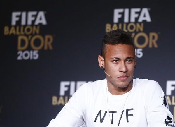 Nominee for 2015 FIFA World Player of the Year Neymar attends news conference in Zurich