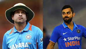 Virat Kohli and Sachin Tendulkar