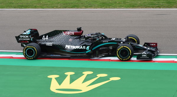 F1-Lewis Hamilton racing for Mercedes, title sponsored by PETRONAS