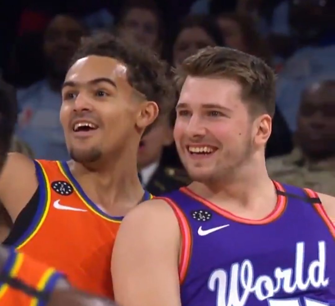 WATCH: Trae Young Cannot Believe Luka Doncic Converting a ...