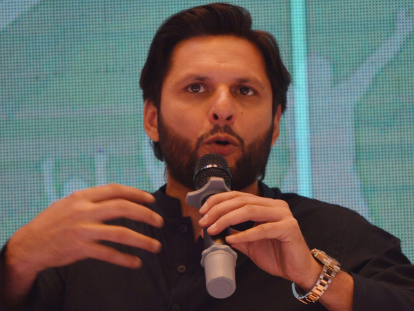 Shahid Afridi at conference