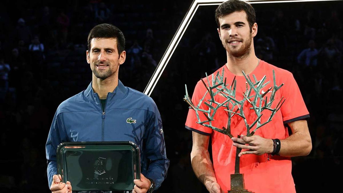 Djokovic and Khachanov, 2018 Paris Masters