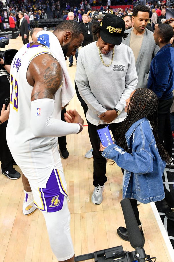 Blue Ivy Attends Lakers vs. Clippers Game with Father Jay-Z