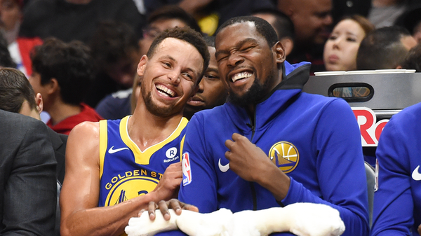 Kevin Durant whispered something in Stephen Curry’s ear, but all he got ...