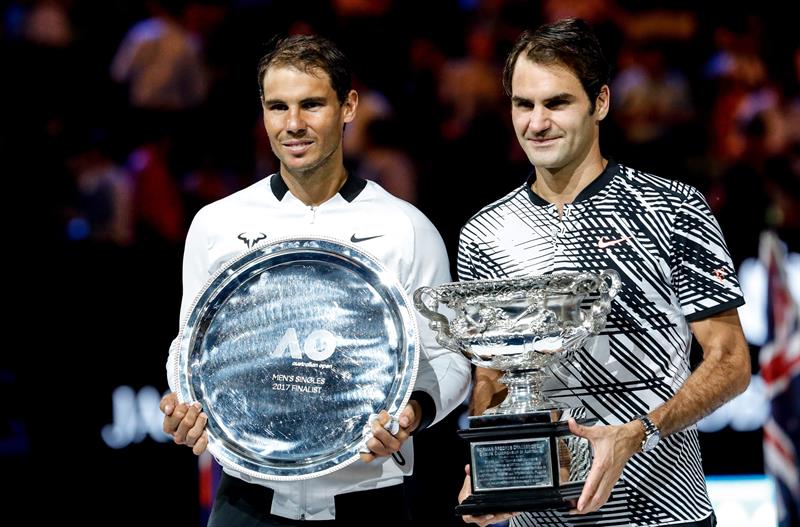 Rafael Nadal and Roger Federer